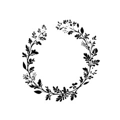 frame, flower, floral, design, vector, pattern, illustration, decoration, art, ornament, border, leaf, vintage, nature, plant, element, decor, black, ornate, swirl, branch, silhouette, decorative, sty