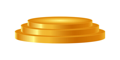 Golden display podium stage mockup