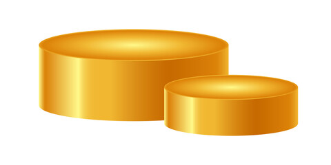 Golden display podium stage mockup