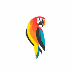 Fototapeta premium Vector abstract parrot illustration vector, logo concept parrot
