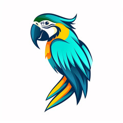 Fototapeta premium Vector abstract parrot illustration vector, logo concept parrot