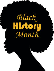 Vector banner of the black history month on a white background. Illustration of the month of African American history for the holiday on a white background