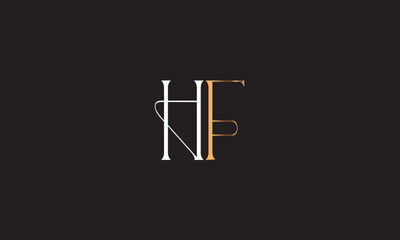 HF, FH , F , H , Abstract Letters Logo Monogram	