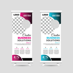 Innovative Professional  Business Rollup Banner Design Templet . Corporate rollup banner.  