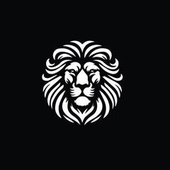 Lion Head Logo Design Vector Stock Vector