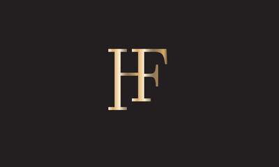 HF, FH , F , H , Abstract Letters Logo Monogram	
