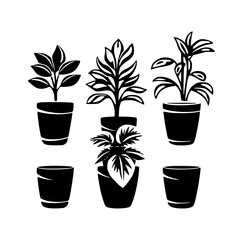  leaf vector, herb silhouette, silhouette plant, silhouette flower, silhouette floral, plantpot, leaf, tree, plant, nature, vector, bamboo, pattern, branch, silhouette, floral, flower, design, illustr