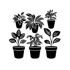  leaf vector, herb silhouette, silhouette plant, silhouette flower, silhouette floral, plantpot, leaf, tree, plant, nature, vector, bamboo, pattern, branch, silhouette, floral, flower, design, illustr
