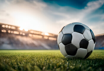 soccer ball on the field. Close-up