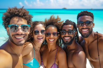 Diverse individuals of all shapes and ethnicities enjoying a day at the beach. - 731805755