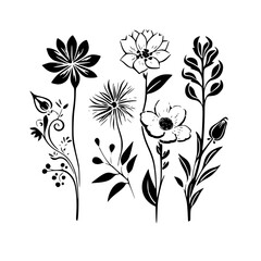  leaf vector, herb silhouette, silhouette plant, silhouette flower, silhouette floral, plantpot, leaf, tree, plant, nature, vector, bamboo, pattern, branch, silhouette, floral, flower, design,