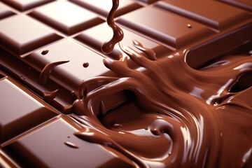 Chocolate bars with sweet melted chocolate can be used as advertising for your product or as a...