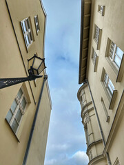 Historical houses in old town Wismar, Germany