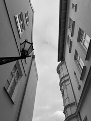 Historical houses in old town Wismar, Germany