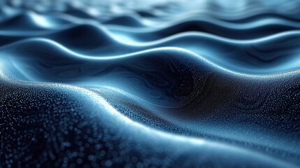 Abstract sound waves ripple across a sleek surface