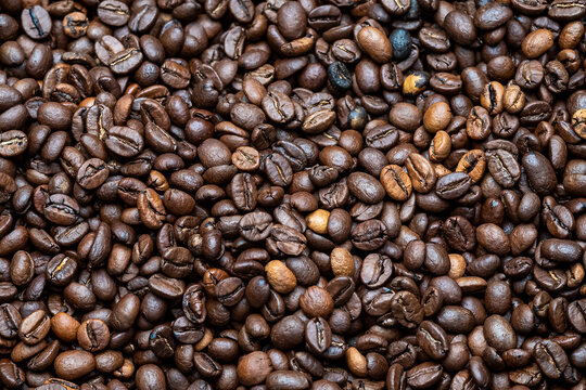 Kaffeebohnen Nahaufnahme