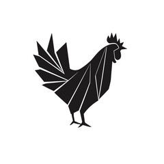 rooster chicken hen  vector illustration isolated transparent background, cut out or cutout t-shirt design