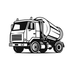 truck isolated on white  vector illustration isolated transparent background, cut out or cutout t-shirt design