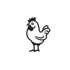 rooster chicken hen  vector illustration isolated transparent background, cut out or cutout t-shirt design