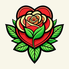 Love Rose Flower Heart 