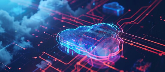 Cloud and Edge computing technology concept and smart city, innovative technology background. Global internet network connection