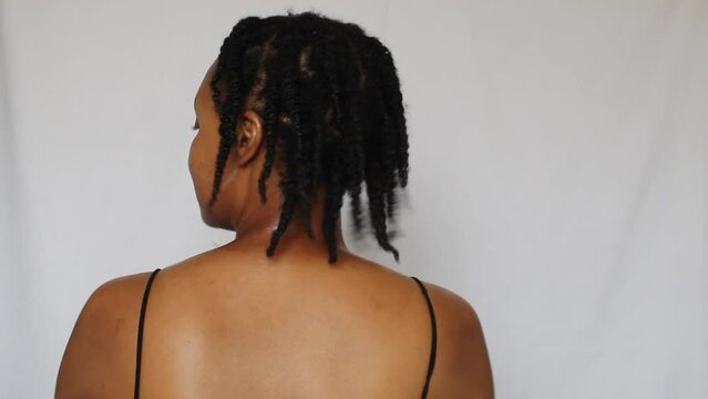 Black woman with twist on her natural hair