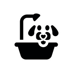 dog bath icon vector illustration