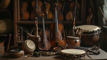 Collection of Irish Traditional Instruments
