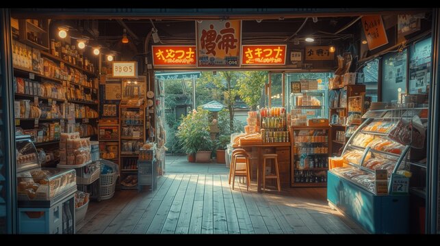 grocery minimarket interior