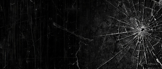 A grunge texture overlay with a shattered glass effect