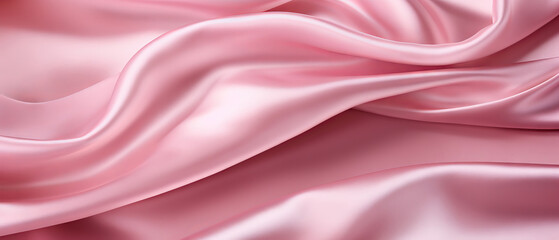 Obraz premium Delicate pink silk drapery with graceful folds and sheen