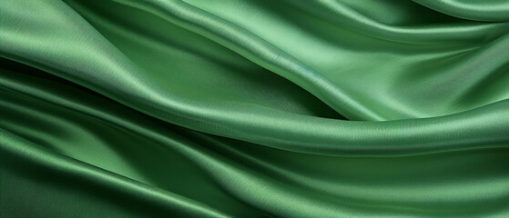 Obraz premium Luxurious Green Silk Fabric Texture