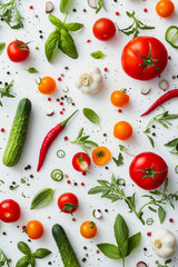 tomatoes and cucumbers