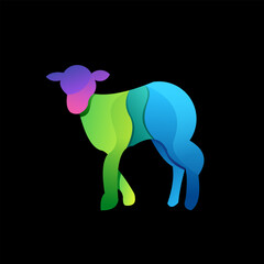 Lamb design colorful gradient new style