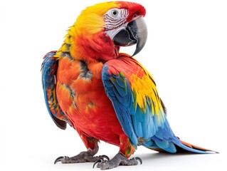 Obraz premium macaw parrot on white background