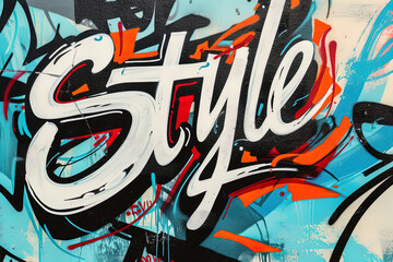 A postcard with the word "Style". Design of albums, notebooks, banners. Vector illustration.