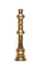 Fototapeta na wymiar ancient golden scepter isolated on white background