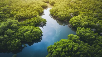 Naklejka na ściany i meble Beauty of Mangrove Ecosystems