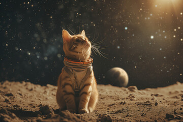 A little cat on the moon