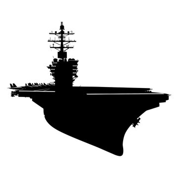 black aircraft carrier silhouette clip art preview