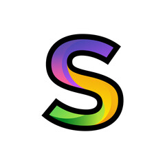 Letter logo design colorful gradient