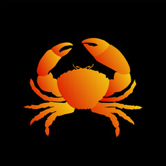 Crab design logo colorful gradient style