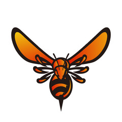 Bee design logo colorful gradient style