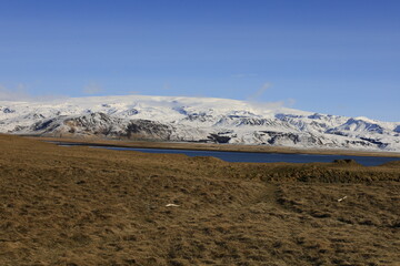 View from Dyrhólaey which is a small promontory located on the south coast of Iceland, not far from the village Vík.