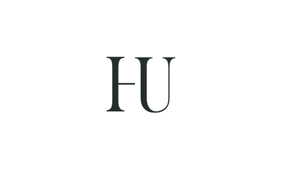 HU, UH , U , H , Abstract Letters Logo Monogram	