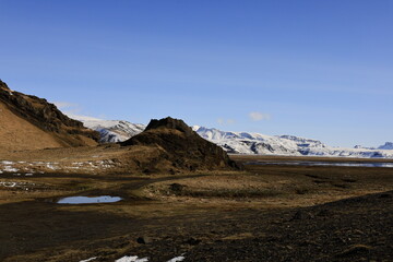 View from Dyrhólaey which is a small promontory located on the south coast of Iceland, not far from the village Vík.