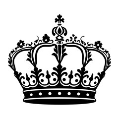 Silhouette queen crown black color only 