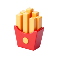 3d render fast food icon. Realistic 3d high quality isolated render