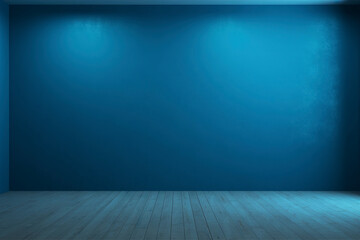 A stunning cerulean blue wall background. (Generative AI)
