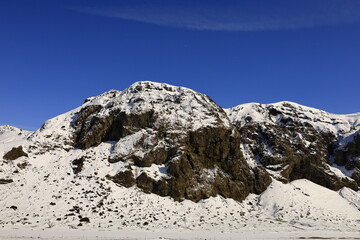 View on a valley in the Suðurland region in the south of Iceland, not far from the village Vík.